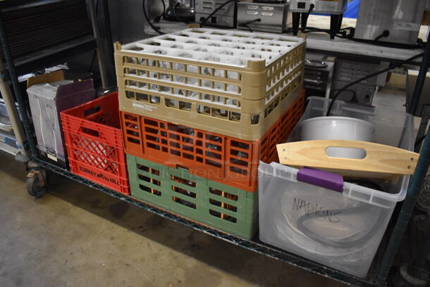 ALL ONE MONEY! Tier Lot of Various Items Including Glasses, Dish Caddies and Plates  - Image 10 of 10