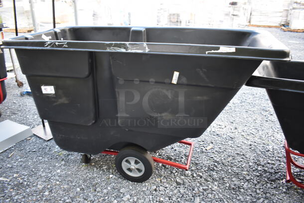 BRAND NEW! Rubbermaid Black Poly Portable Bin on Commercial Casters. 72x31x44 - Image 3 of 5