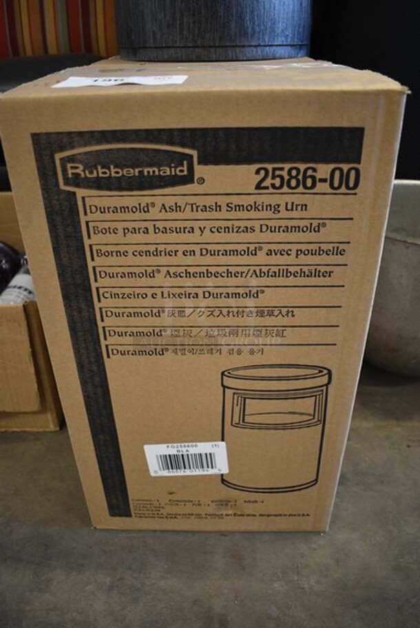 BRAND NEW! 3 Rubbermaid Model 2856-00 Trash Can and Smoking Urn. 10.5x10.5x19.5.  - Image 4 of 4