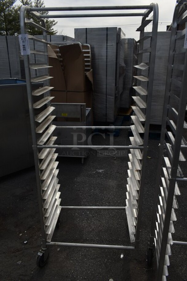 Metal Commercial Pan Transport Rack on Commercial Casters.  - Image 1 of 2