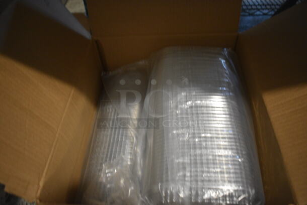 Box of BRAND NEW Clear Plastic Lids - Image 1 of 3