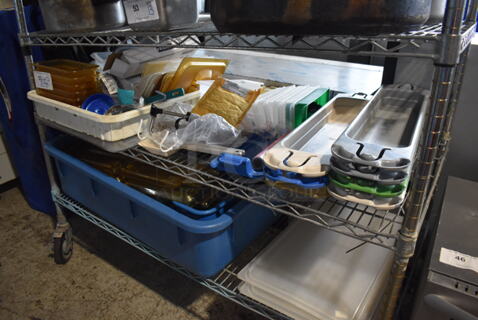 ALL ONE MONEY! Lot of 2 Tiers of Various Poly Bins 