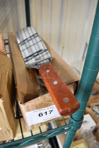 4 BRAND NEW IN BOX! Stainless Steel Spatulas. 14.5". 4 Times Your Bid!
