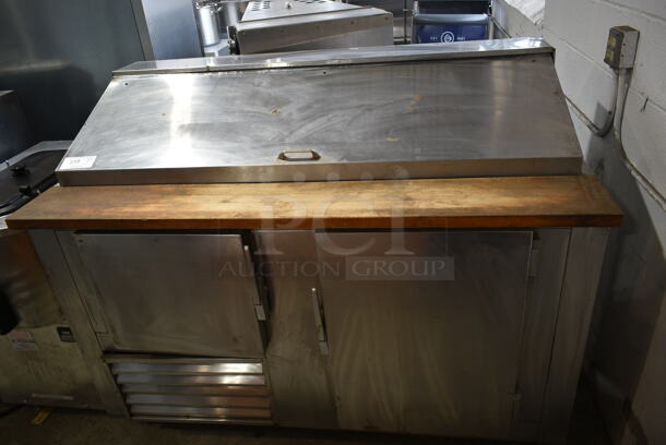 Stainless Steel Commercial Sandwich Salad Prep Table Bain Marie Mega Top. Cannot Test Due To Cut Power Cord