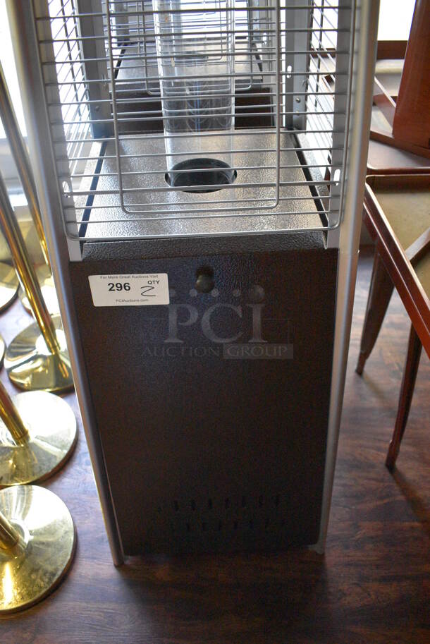 2 Metal Floor Style Patio Heaters. 21x21x92. 2 Times Your Bid! (lounge) - Image 5 of 5
