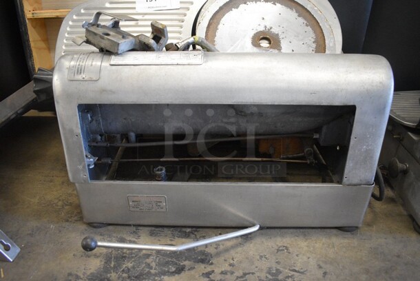 Hobart Model 1712 Metal Commercial Countertop Slicer. 115 Volts, 1 Phase. 26x23x18. Tested and Powers On and Blade Spins - Image 4 of 8