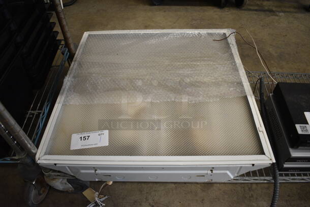 White Metal Light Fixture. 24x24x4 - Image 1 of 3