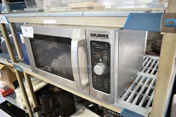 2017 Solwave 180MW1000D Stainless Steel Commercial Countertop Microwave Oven. 120 Volts, 1 Phase.  - Image 2 of 5