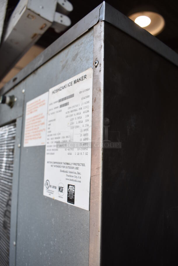 Hoshizaki KM-650MAH Stainless Steel Commercial Ice Head on Commercial Ice Bin. 208-230 Volts, 1 Phase. 45x35x84 - Image 7 of 7