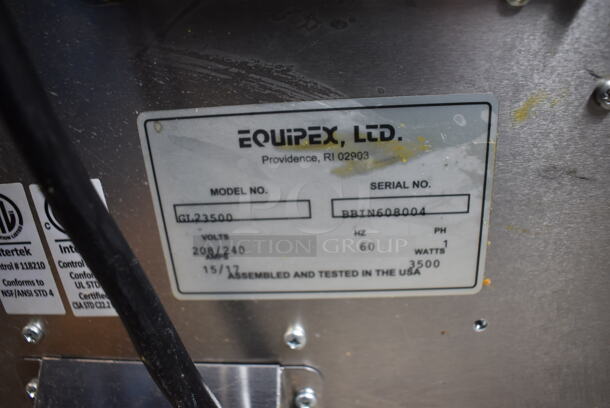 Equipex GL23500 Stainless Steel Commercial Countertop Electric Powered 2 Burner Induction Range. 208/240 Volts, 1 Phase. - Image 5 of 6