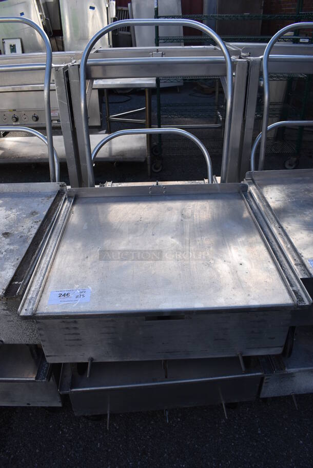 2 Metal Commercial Dollies w/ Push Handle on Commercial Casters. 27x27x40. 2 Times Your Bid! - Image 1 of 3