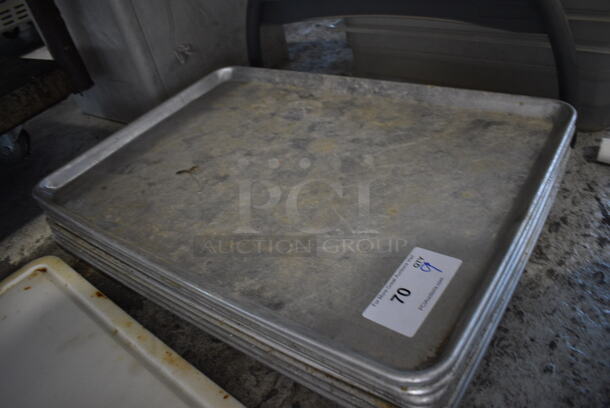 9 Metal Full Size Baking Pans. 18x26x1. 9 Times Your Bid! - Image 2 of 3