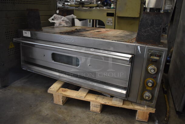 Leego RM-4109EWS Stainless Steel Commercial Single Deck Pizza Oven. Comes w/ 4 Metal Legs! 220 Volts.  52x39x25 - Image 2 of 7