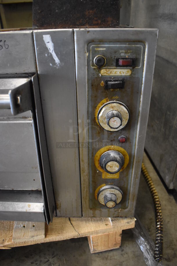 Leego RM-4109EWS Stainless Steel Commercial Single Deck Pizza Oven. Comes w/ 4 Metal Legs! 220 Volts.  52x39x25 - Image 3 of 7