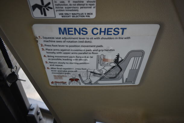 Nautilus Metal Commercial Floor Style Mens Chest Exercise Machine. - Image 5 of 7