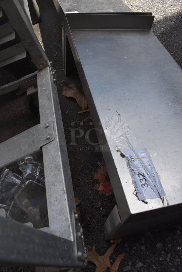 Stainless Steel Commercial Wall Mount Shelf w/ Brackets. 24x12x8 - Image 4 of 4