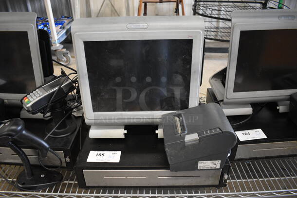 Par 15" POS System Monitor, Epson Model M244A Receipt Printer and Metal Cash Drawer - Image 1 of 6
