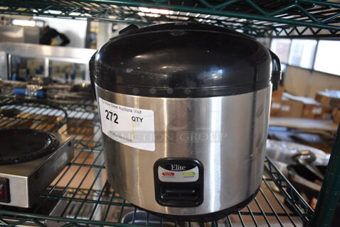 Elite DRC-1000B Metal Countertop Rice Cooker. 120 Volts, 1 Phase. 11x10x10.5