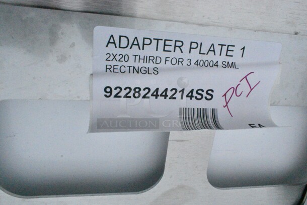 2 BRAND NEW SCRATCH AND DENT! Items Including 9228244314SS Vollrath 8244314 Miramar 6 Compartment Stainless Steel Adapter Plate for Vollrath 40003 Pans and 9228244214SS Vollrath 8244214 Miramar 3 Compartment Stainless Steel Adapter Plate for Vollrath 40004 Pans. 2 Times Your Bid!  - Image 8 of 8