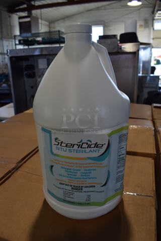 PALLET LOT of 33 BRAND NEW Boxes of 4 Stericide RTU Sterilant Gallon Jugs. Total of 132. 6x6x12. 33 Times Your Bid!