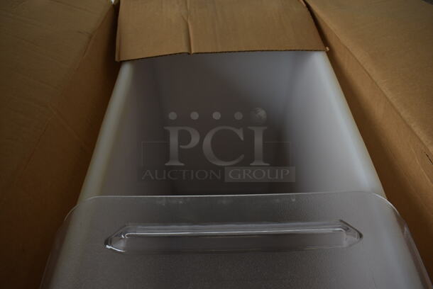 BRAND NEW IN BOX! Carlisle White Poly Ingredient Bin w/ Lid on Commercial Casters. 15.5x29x27 - Image 3 of 4