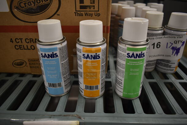 ALL ONE MONEY! Lot of 17 Sanis Air Fresheners; Clean Breeze, Citrus Mango and Cucumber Melon.  - Image 3 of 3