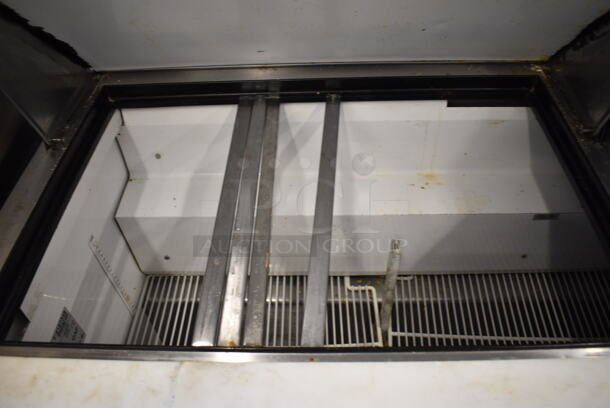 True Model TSSU-72-30M-B-ST Stainless Steel Commercial Sandwich Salad Prep Table Bain Marie Mega Top on Commercial Casters. 115 Volts, 1 Phase. 72x34x46. Tested and Powers On But Does Not Get Cold - Image 5 of 9