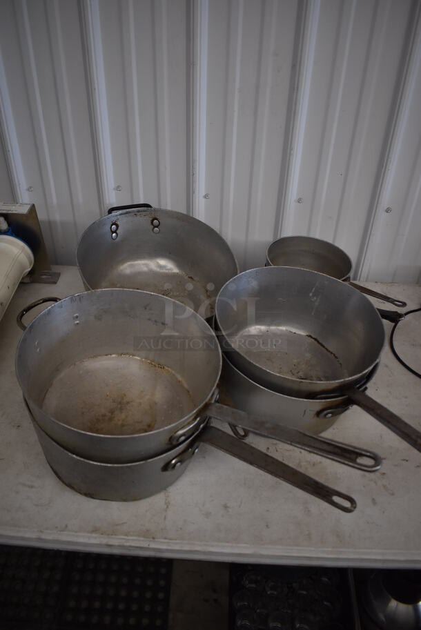 7 Various Metal Sauce Pans. Includes 28x15x15. 7 Times Your Bid! - Image 6 of 8