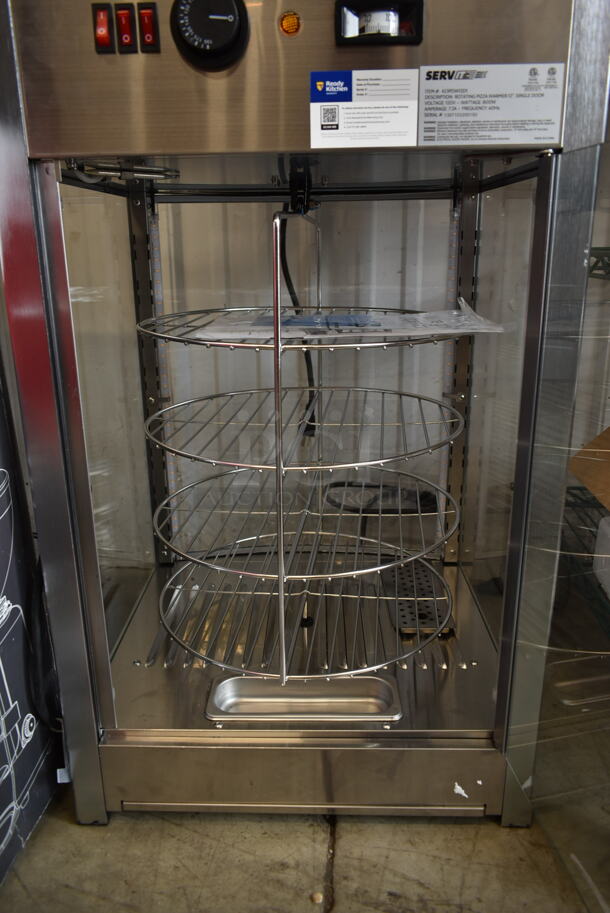 BRAND NEW SCRATCH AND DENT! ServIt 423PDW12D1 Stainless Steel Commercial Countertop Full-Service Countertop Display Warmer with 4 Shelves. 120 Volt, 1 Phase. Tested and Working! - Image 5 of 6