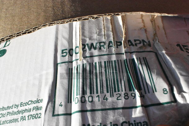 16 BRAND NEW Boxes Including 164VYCHAIRBK Lancaster Table & Seating Vineyard Series Smokey Black Outdoor Cross Back Chair, 5002WRAPNAPN EcoChoice WrapNap 2-Ply Natural Kraft 1/4 Fold Dinner Napkin 16" x 16" - 3000/Case, 164BMCAFEWHT Lancaster Table &amp; Seating Alloy Series Pearl White Outdoor Cafe Barstool, 164BMBKLSWHT Lancaster Table &amp; Seating Alloy Series Pearl White Outdoor Backless Barstool. 16 Times Your Bid!  - Image 6 of 12