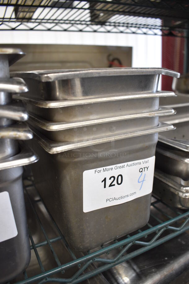 4 Stainless Steel 1/4 Size Drop In Bins. 1/4x6. 4 Times Your Bid! - Image 3 of 3