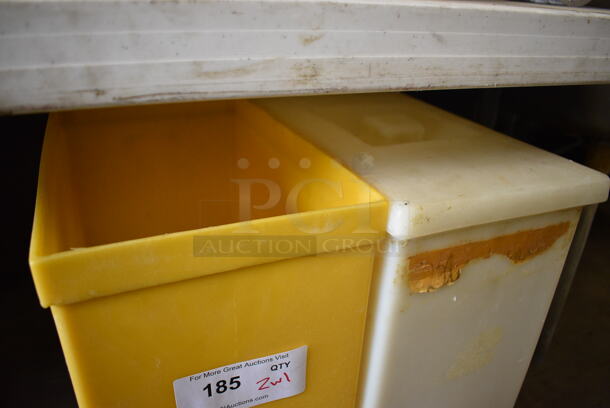2 Poly Ingredient Bins w/ 1 Lid. 9x14.5x24. 2 Times Your Bid! - Image 3 of 3