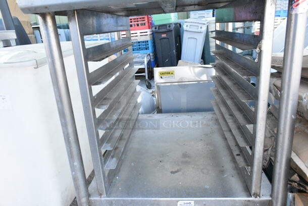 Stainless Steel Table w/ Back Splash, Pan Rack and Under Shelf.  - Image 4 of 4