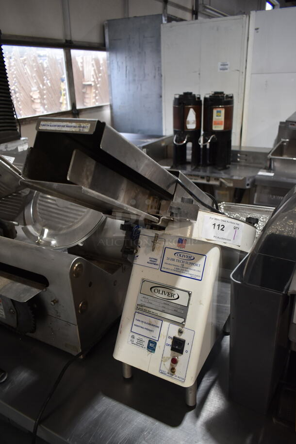 Oliver 702-N Metal Commercial Countertop Bagel Slicer. 115 Volts, 1 Phase. Tested and Working!