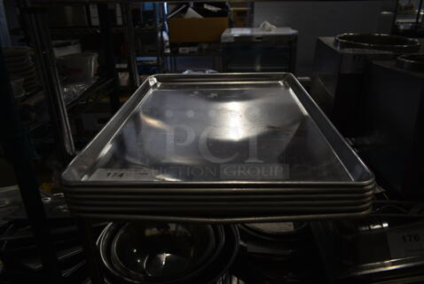 6 Metal Half Size Baking Pans. 6 Times Your Bid!