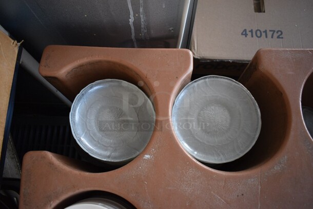 ALL ONE MONEY! Lot of Poly Commercial Dish Caddy w/ Plates on Commercial Casters. 27x24.5x27.5. - Image 4 of 6