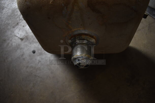 Metal Single Bay Drop In Sink w/ Faucet and Handles. 15x15x10 - Image 4 of 4