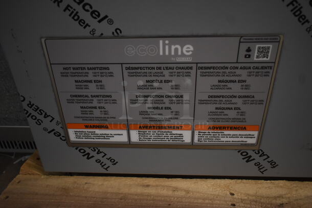 BRAND NEW SCRATCH AND DENT! 2022 Hobart Ecoline EDH-1 Stainless Steel Commercial Straight Pass Through Hi Temp High Temperature Dishwasher w/ Booster Heater. 208-240 Volts, 3 Phase. - Image 4 of 12