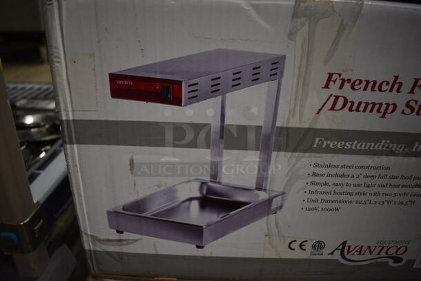 BRAND NEW IN BOX! Avantco Model 177FFDS1 Metal Commercial Countertop French Fry Warmer Dumping Station.