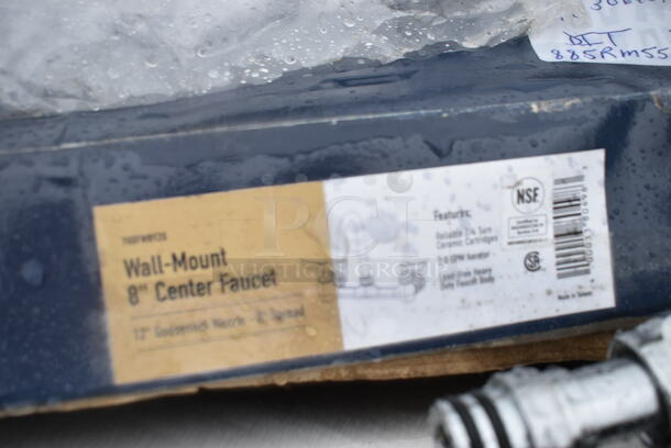 BRAND NEW SCRATCH AND DENT! Waterloo 750FW812G Wall Mount Faucet with 12" Gooseneck Spout and 8" Centers - Image 8 of 8