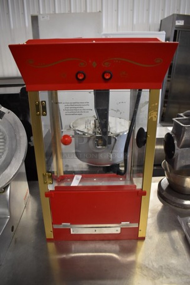 Nostalgia CCP510 Metal Commercial Countertop Popcorn Machine. 120 Volts, 1 Phase. 14.5x13.5x23. Tested and Working!