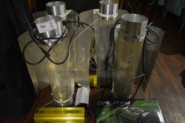 4 Light Fixtures w/ Amps. 15x8x27. 4 Times Your Bid! (lounge) - Image 2 of 7
