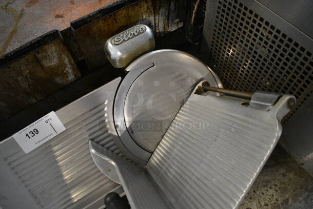Globe Stainless Steel Commercial Countertop Automatic Meat Slicer w/ Blade Sharpener. 26x20x20. Tested and Working! - Image 3 of 6