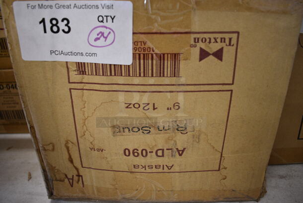 24 BRAND NEW IN BOX! Tuxton ALD-090 White Ceramic Pasta Plates. 9x9x2. 24 Times Your Bid! - Image 3 of 3