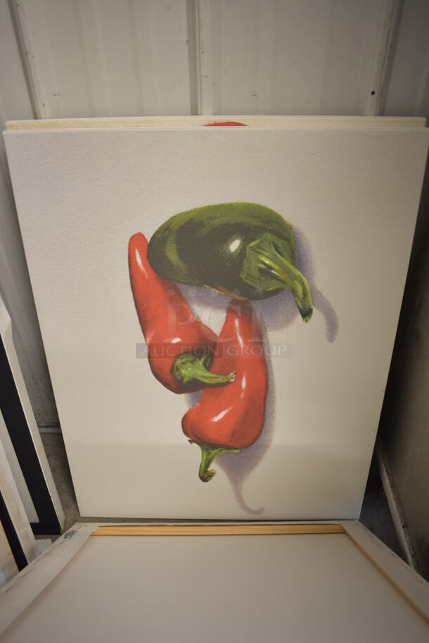 3 Pictures; Onion, Peppers and Tomatoes. 30x1x23. 3 Times Your Bid! - Image 2 of 3