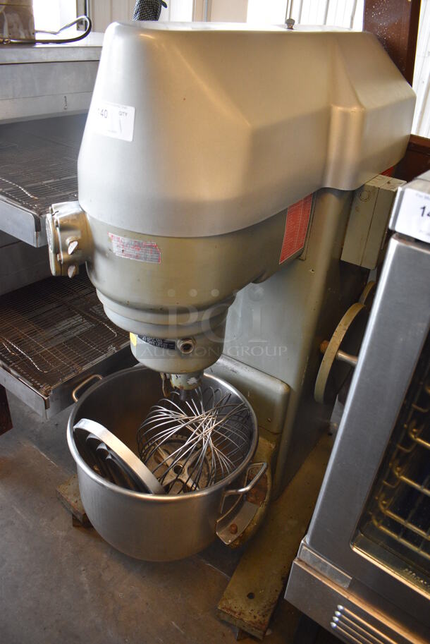 Blakeslee CC-60 Metal Commercial Floor Style 60 Quart Planetary Dough Mixer w/ Stainless Steel Mixing Bowl, Whisk and Paddle Attachments. 120 Volts, 1 Phase. 33x48x62. Cannot Test Due To Missing Cord