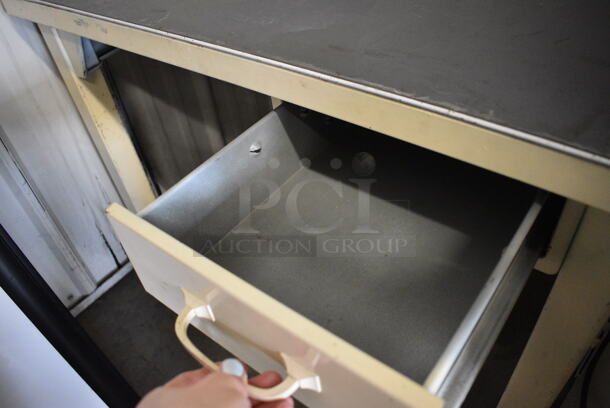 Metal Desk w/ Drawer. 36x24x26 - Image 3 of 3