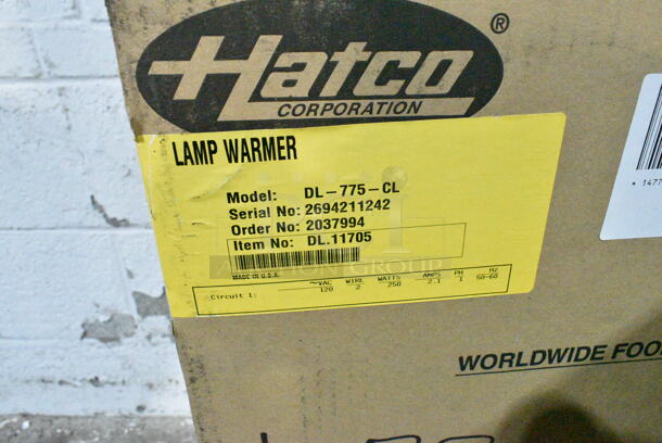 4 BRAND NEW IN BOX! Hatco DL-775-CL 69 1/2" Ceiling Mount Heat Lamp w/ Retractable Cord - Lower Switch, Bold Black. 120 Volts, 1 Phase. 4 Times Your Bid!  - Image 4 of 6