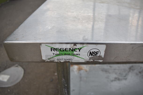 Regency 600T3048G Stainless Steel Table w/ Under Shelf.  - Image 3 of 3