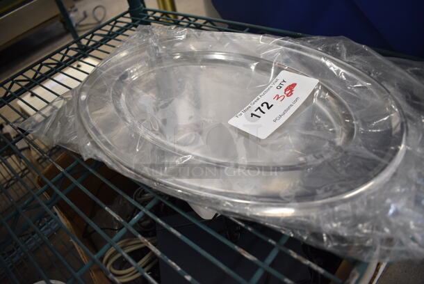 3 BRAND NEW! Metal Oval Trays. 16x10.5x0.5. 3 Times Your Bid! - Image 2 of 3